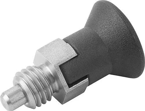 Produktfoto 1 von ARRETIERBOLZEN ECO KURZE AUSFÜHRUNG GR.3 D1=M16, D=8, FORM:C M.RASTNUT, O.KONTERMUTTER, EDELSTAHL UNGEHÄRTET,