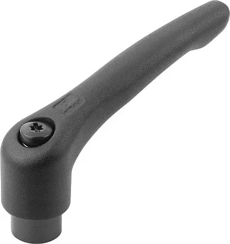 Produktfoto 1 von KLEMMHEBEL GR.1 M04, STAHL SCHWARZ RAL9005 SEIDENMATT, KOMP:STAHL BRÜNIERT