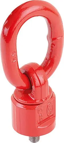 Produktfoto 1 von ANSCHLAGWIRBEL SCHWENK UND DREHBAR D=M16 STAHL, ROT, GÜTEKLASSE 8