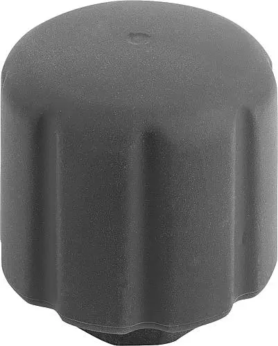 Produktfoto 1 von SPANNGRIFF ERGONOMISCH D=M10 D1=50 H=55, FORM:K KUNSTSTOFF, SCHWARZGRAU RAL7021, KOMP:EDELSTAHL