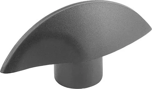 Produktfoto 1 von FLÜGELGRIFF D=M06 15X25,5, A=51, FORM:K THERMOPLAST, SCHWARZ, KOMP:MESSING