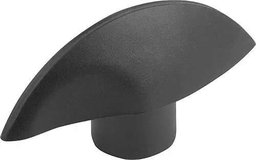 Produktfoto 1 von FLÜGELGRIFF D=M10 22X38,5, A=76, FORM:K THERMOPLAST, SCHWARZ, KOMP:STAHL, VERZINKT