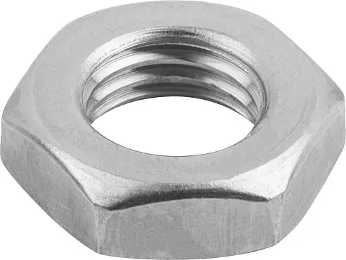 Produktfoto 1 von SECHSKANTMUTTER NIEDRIGE FORM, DIN439 RECHTSGEWINDE M10, SW=17, EDELSTAHL A2 BLANK