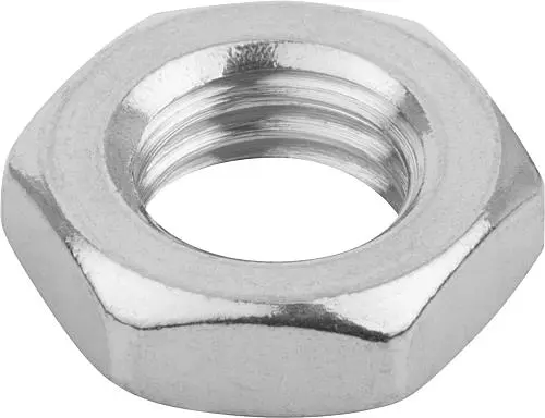 Produktfoto 1 von SECHSKANTMUTTER NIEDRIGE FORM, DIN439 LINKSGEWINDE M10, SW=17, EDELSTAHL A2 BLANK