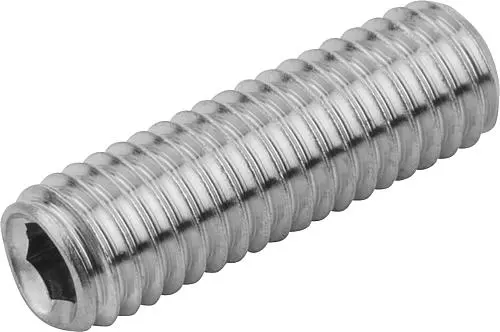 GEWINDESTIFT, INNENSECHSKANT MIT KEGELKUPPE, DIN EN ISO4026 M08X30, SW=4, EDELSTAHL BLANK
