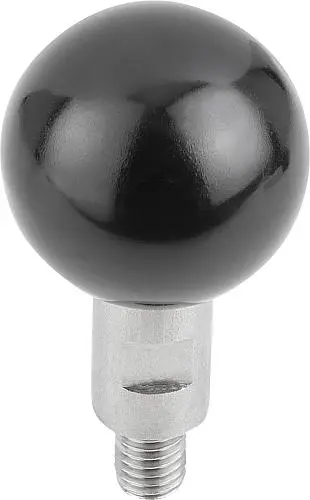 Produktfoto 1 von KUGELGRIFF DREHBAR D1=50 D=M12X21 DUROPLAST, KOMP:EDELSTAHL