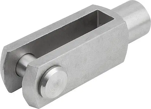 Produktfoto 1 von GABELGELENK DIN71752 INNENGEWINDE M08 RECHTSGEWINDE, G=16, D1=8, B=8, EDELSTAHL 1.4305 BLANK