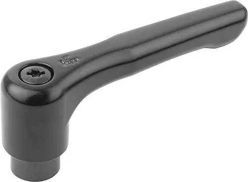 Produktfoto 1 von KLEMMHEBEL FLACH GR.3 M08, ZINK SCHWARZ RAL9005 SEIDENMATT, KOMP:STAHL BRÜNIERT