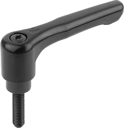 Produktfoto 1 von KLEMMHEBEL FLACH GR.2 M10X50, ZINK SCHWARZ RAL9005 SEIDENMATT, KOMP:STAHL BRÜNIERT