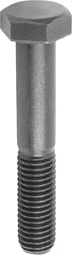 SECHSKANTSCHRAUBE MIT SCHAFT DIN931 M10X40, SW=17, STAHL 10.9 BLANK (SCHWARZ)
