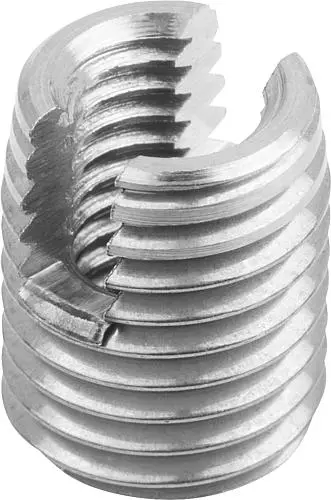 GEWINDEEINSATZ SELBSTSCHNEIDEND, MIT SCHNEIDSCHLITZ, M03, L=6, EDELSTAHL BLANK
