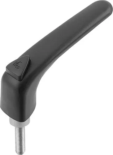 Produktfoto 1 von KLEMMHEBEL ERGONOMISCH GR.3 M10X60 KUNSTSTOFF, SCHWARZ RAL9011, KOMP:EDELSTAHL, SCHWARZGRAU RAL7021