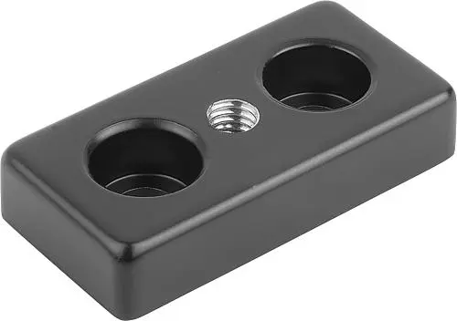 Produktfoto 1 von FUßPLATTE, TYP B, M14 90X90X16, BN=10, ZINK SCHWARZ PULVERBESCHICHTET