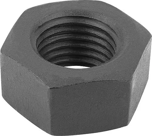 SECHSKANTMUTTER DIN934 M36, SW=55, STAHL 8 BLANK (SCHWARZ)