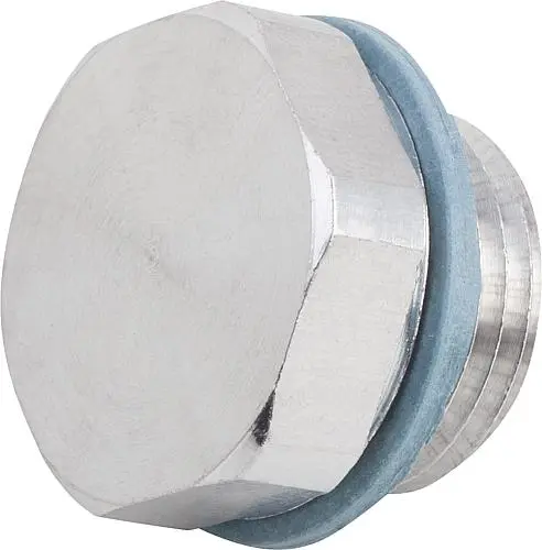 Produktfoto 1 von VERSCHLUSSSCHRAUBE OHNE ENTLÜFTUNG, M20X1,5, SW=24, FORM:C, ALUMINIUM BLANK