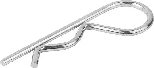 Produktfoto 1 von FEDERSTECKER ÄHNLICH DIN11024, FORM:E MIT EINFACHER WINDUNG, D1=2, D3=2,5, D4=7-8, EDELSTAHL A2  BLANK