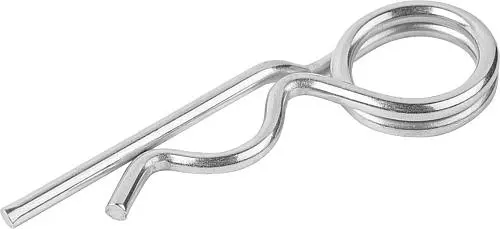 Produktfoto 1 von FEDERSTECKER ÄHNLICH DIN11024, FORM:D MIT DOPPELTER WINDUNG, D1=5,6, D3=6,3, D4=26-34, EDELSTAHL A2  BLANK