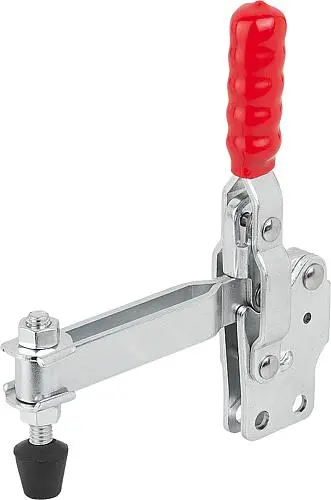 Produktfoto 1 von SCHNELLSPANNER STANDARD L=141 STAHL, FUß SENKRECHT, KOMP:KUNSTSTOFF, ROT, F2=2400