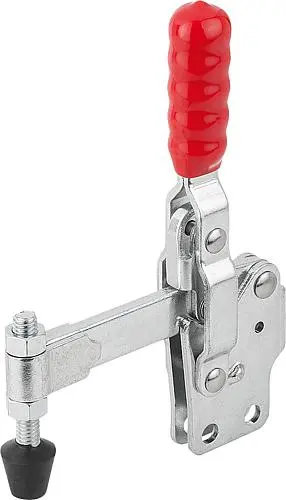 Produktfoto 1 von SCHNELLSPANNER VERTIKAL VERTIKAL, FUß SENKRECHT F2=2400, VOLLER HALTEARM M08X63, STAHL VERZINKT, KOMP:KUNSTSTOFF