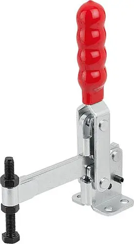 Produktfoto 1 von SCHNELLSPANNER VERTIKAL STANDARD, FUß WAAGRECHT F2=2600, VOLLER HALTEARM M08X60, STAHL VERZINKT, KOMP:KUNSTSTOFF
