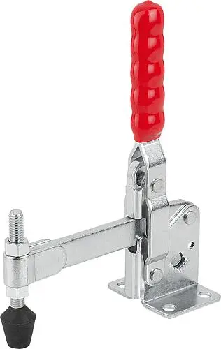 Produktfoto 1 von SCHNELLSPANNER VERTIKAL STANDARD, FUß WAAGRECHT F2=4000, VOLLER HALTEARM M10X85, STAHL VERZINKT, KOMP:KUNSTSTOFF