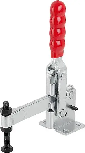 Produktfoto 1 von SCHNELLSPANNER VERTIKAL STANDARD, FUß WAAGRECHT F2=4400, VOLLER HALTEARM M10X80, STAHL VERZINKT, KOMP:KUNSTSTOFF
