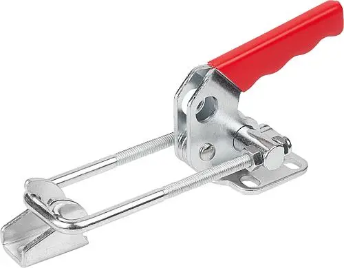 Produktfoto 1 von BÜGELSPANNER HORIZONTAL, STANDARD MIT GEGENHALTER, F1=7000, STAHL VERZINKT, KOMP:KUNSTSTOFF ROT ÖLBESTÄNDIG