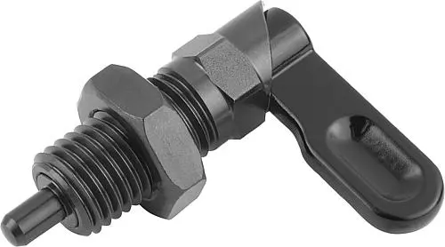 Produktfoto 1 von SPERRRIEGEL MIT ANSCHLAG, LINKS, D=8, M16, FORM:D GRIFF PULVERB., M. MUTTER, STAHL
