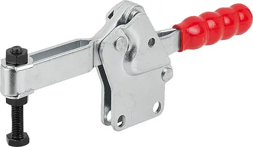 Produktfoto 1 von SCHNELLSPANNER STANDARD L=277, FORM:B STAHL, FUß SENKRECHT, KOMP:KUNSTSTOFF, ROT, F2=5400
