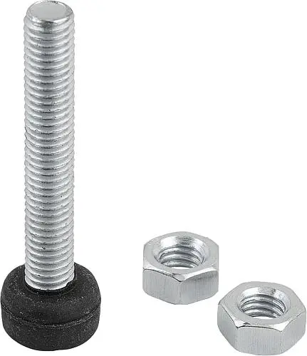 Produktfoto 1 von ANDRUCKSPINDEL MIT DRUCKSTÜCK, M05, L=37, STAHL, KOMP:NEOPREN