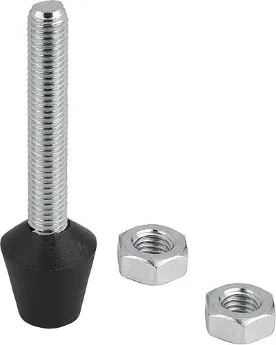 Produktfoto 1 von ANDRUCKSPINDEL MIT DRUCKSTÜCK, M10, L=85, STAHL, KOMP:NEOPREN