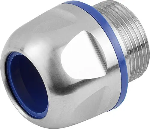 Produktfoto 1 von KABELVERSCHRAUBUNG HYGIENIC DESIGN M16X1,5X9, H=21, SW=20, EDELSTAHL BLANK, KOMP:TPU