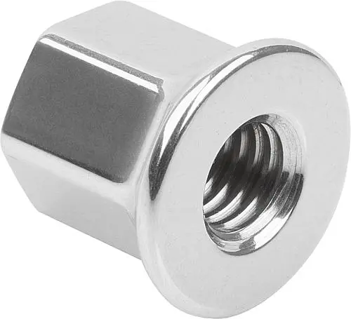 Produktfoto 1 von HUTMUTTER MIT BUND HYGIENIC USIT® D=M08, EDELSTAHL 1.4404 POLIERT EHEDG
