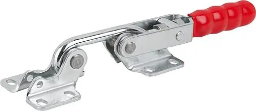 Produktfoto 1 von HAKENSPANNER, HORIZONTAL MIT GEGENHALTER, F2=7000, STAHL VERZINKT, KOMP:KUNSTSTOFF ROT ÖLBESTÄNDIG