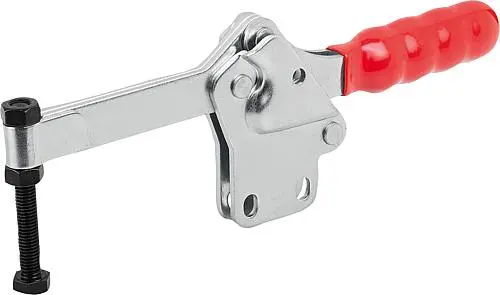 Produktfoto 1 von SCHNELLSPANNER HORIZONTAL STANDARD, FUß SENKRECHT F2=3400, VOLLER HALTEARM M08X60, STAHL VERZINKT, KOMP:KUNSTSTOFF