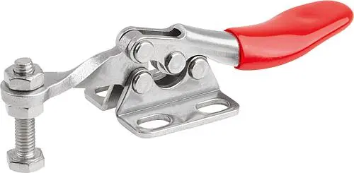 Produktfoto 1 von SCHNELLSPANNER HORIZONTAL MINI, FUß WAAGRECHT F1=500, FESTE ANDRUCKSPINDEL M04X20, EDELSTAHL BLANK,