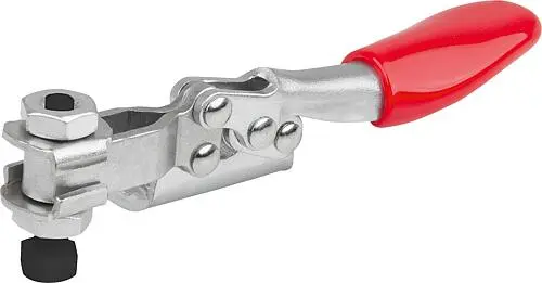 Produktfoto 1 von SCHNELLSPANNER HORIZONTAL MINI, FUß WAAGRECHT F1=250, VERSTELLB. ANDRUCKSPINDEL M04X20, STAHL VERZINKT,