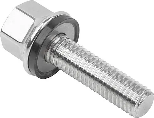 SCHRAUBE M. DICHT + UNTERLAGSCHEIBE M08X16, FORM:A OHNE SCHAFT, EDELSTAHL 1.4404 POLIERT, HYGIENIC USIT®, KOMP:70
