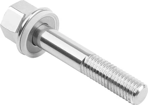 SCHRAUBE M. DICHT + UNTERLAGSCHEIBE M12X80, FORM:B MIT SCHAFT, EDELSTAHL 1.4404 POLIERT, HYGIENIC USIT®, KOMP:70