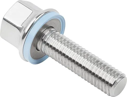 SCHRAUBE M. DICHT + UNTERLAGSCHEIBE M08X16, FORM:A OHNE SCHAFT, EDELSTAHL 1.4404 POLIERT, HYGIENIC USIT®,