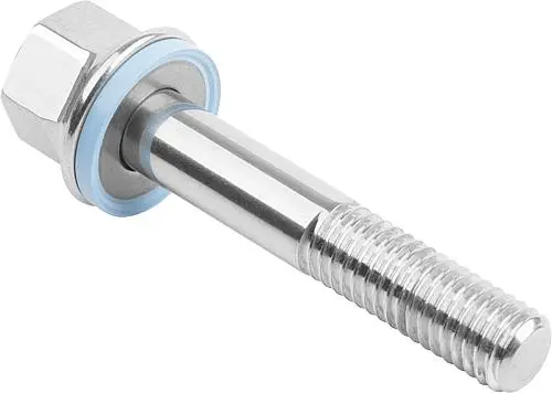 Produktfoto 1 von SCHRAUBE M. DICHT + UNTERLAGSCHEIBE M06X40, FORM:B MIT SCHAFT, EDELSTAHL 1.4404 POLIERT, HYGIENIC USIT®,
