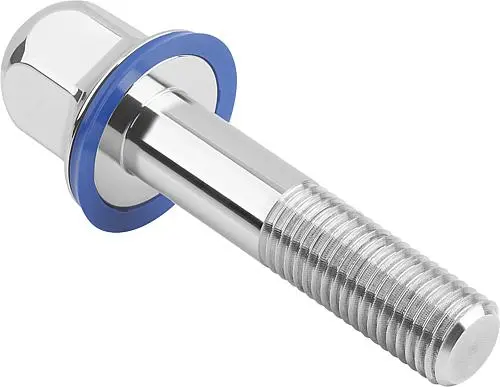 Produktfoto 1 von SECHSKANTSCHRAUBE HYGIENIC DESIGN, MIT DICHTUNG, FORM:B MIT SCHAFT M04X30 B=14, SW=7, EDELSTAHL 1.4404 POLIERT