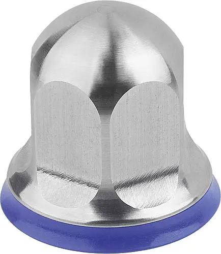 Produktfoto 1 von HUTMUTTER HYGIENIC DESIGN, MIT DICHTUNG, M06, SW=10, EDELSTAHL A4 1.4404 UNPOLIERT