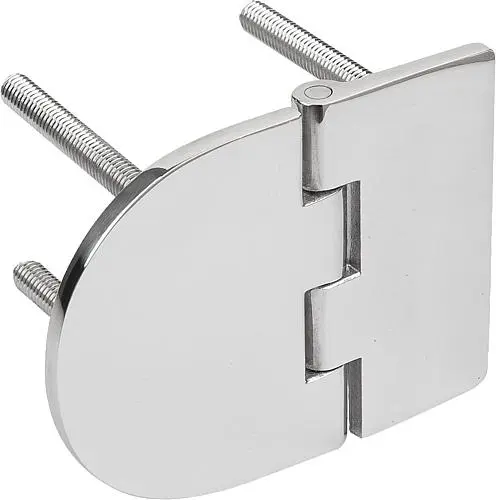 Produktfoto 1 von SCHARNIER, FORM:A OVAL 82X65, EDELSTAHL 1.4301 POLIERT