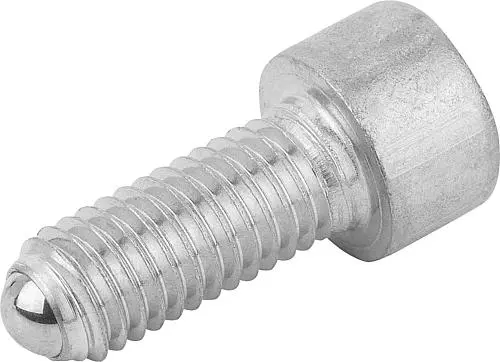 KUGELDRUCKSCHRAUBE MIT KOPF, FORM:A MIT VOLLER KUGEL, M04, L=19,9, EDELSTAHL BLANK, KOMP:EDELSTAHL