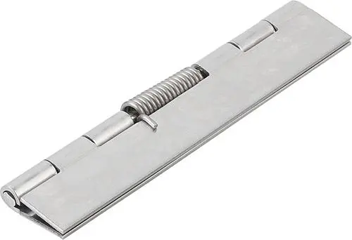 Produktfoto 1 von FEDERSCHARNIER FEDER SCHLIEßEND A=40, B=120, FORM:A OHNE BOHRUNG, EDELSTAHL BLANK