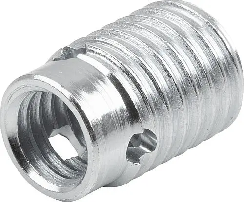 Produktfoto 1 von GEWINDEEINSATZ SELBSTSCHNEIDEND MIT SCHNEIDBOHRUNG, FORM:B, M08, L=16, STAHL VERZINKT