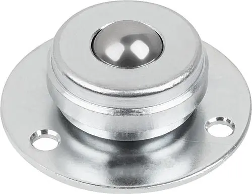 Produktfoto 1 von KUGELROLLE, FORM:B, DK=19, STAHL, KOMP:KUGEL AUS EDELSTAHL