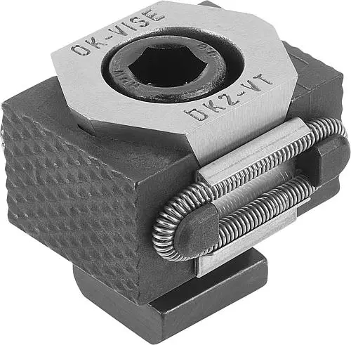 Produktfoto 1 von KEILSPANNER GERIFFELT, B=41 FÜR T-NUT G=14, WERKZEUGSTAHL GEHÄRTET, KOMP:WERKZEUGSTAHL GEHÄRTET UND BRÜNIERT