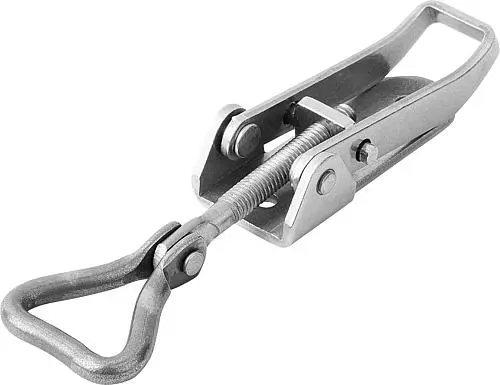 Produktfoto 1 von SPANNVERSCHLUSS MIT SPANNHAKEN BEW. EINST., ANSCHRAUBBOHRUNG SICHTBAR, FORM:A STANDARD, EDELSTAHL 1.4301